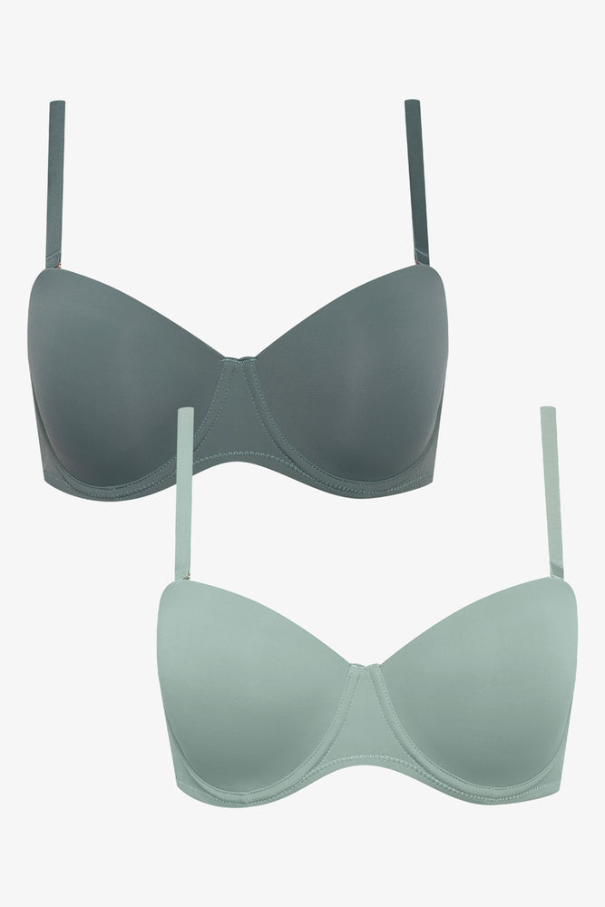 2 Pack Multiway Bras Green