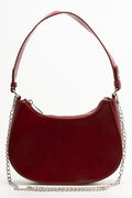 Crescent Bag With Chain Red (2)