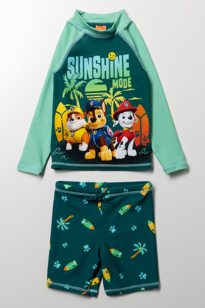 Paw Patrol Swimsuit Set Green