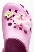 Bow Charm Clogs Pink (4)