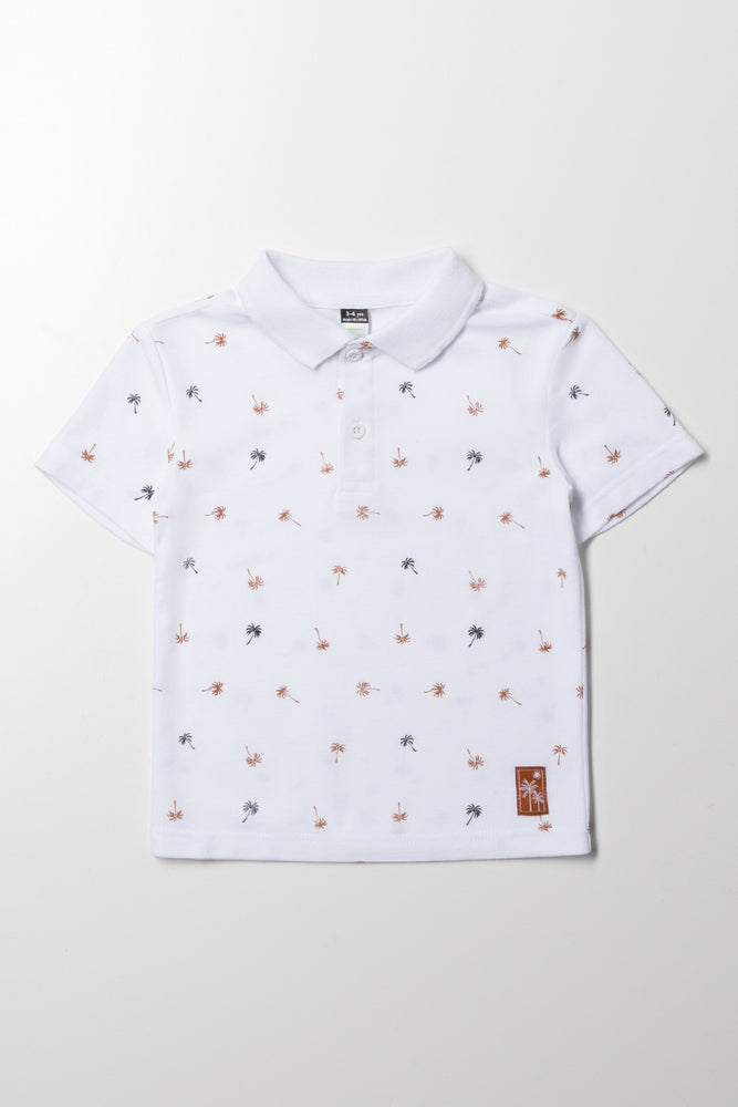 Palm Print Golfer White