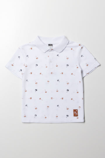Palm Print Golfer White