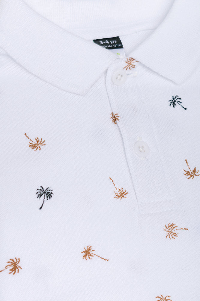 Palm Print Golfer White