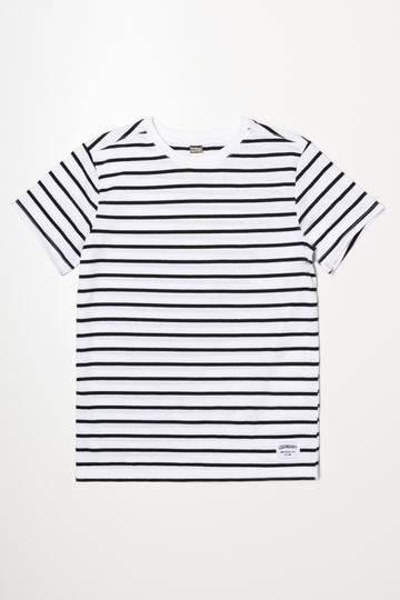 Stripe Short Sleeve T-Shirt Black And White