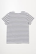 Stripe Short Sleeve T-Shirt Black And White (2)