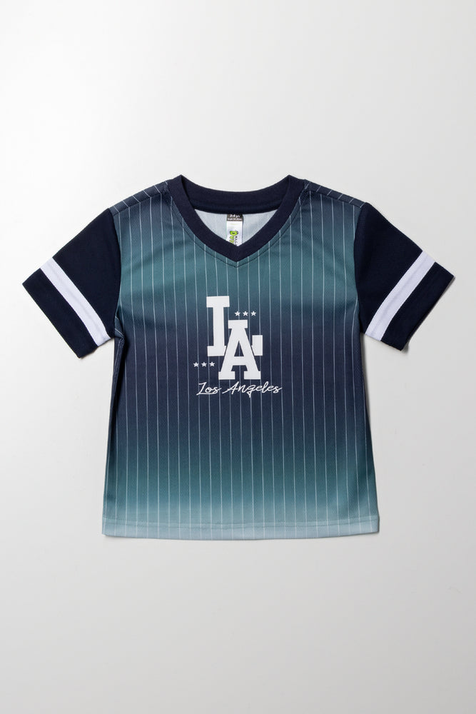 Sporty Pullover Top Blue