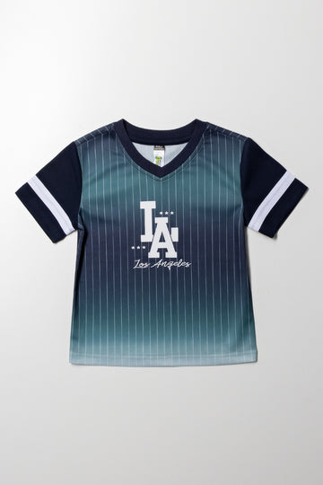 Sporty Pullover Top Blue
