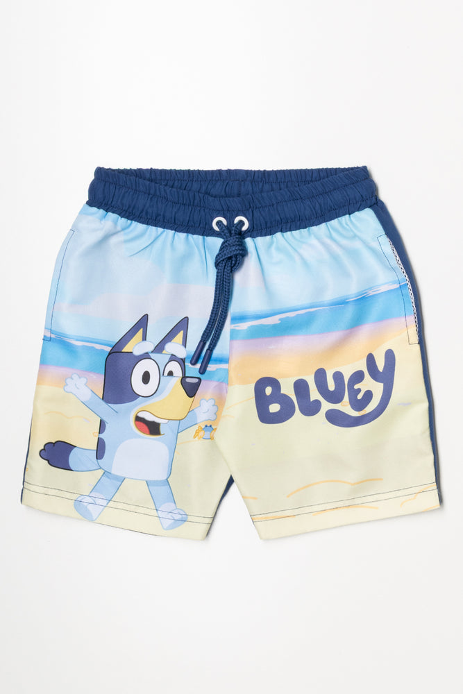 Bluey Swim Shorts Blue & Yellow