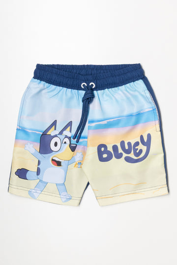 Bluey Swim Shorts Blue & Yellow
