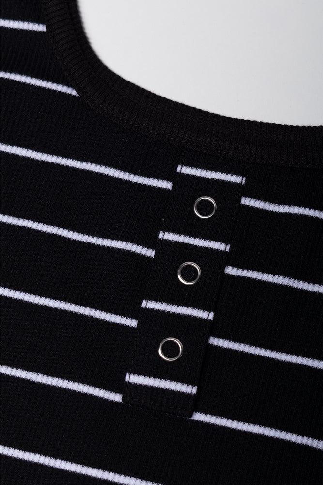 Stripe Tank Vest Black