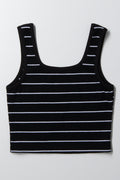 Stripe Tank Vest Black (2)