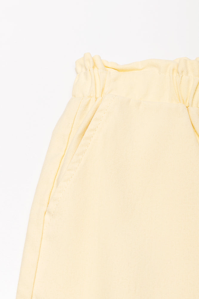 Wide Leg Woven Pants Yellow