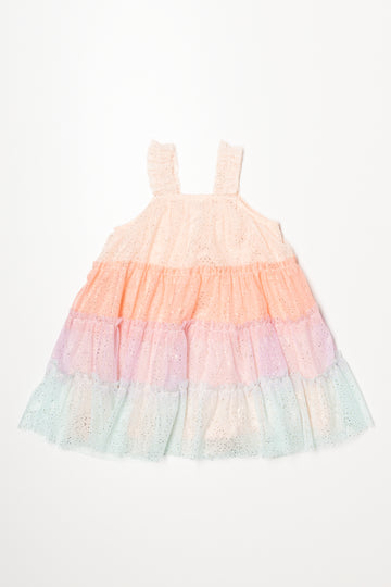 Tiered Tulle Dress Multicolour