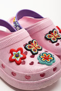Flower Charms Clogs Pink (2)