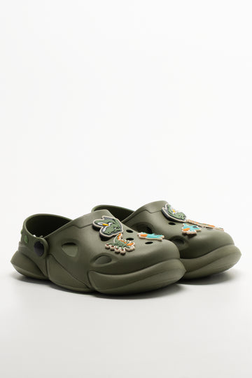 Clogs With Charms Green
