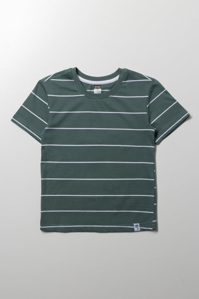 Stripe Short Sleeve T-Shirt Green