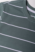 Stripe Short Sleeve T-Shirt Green (1)