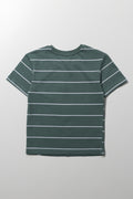 Stripe Short Sleeve T-Shirt Green (3)