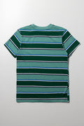 Stripe Short Sleeve T-Shirt Turquoise (2)