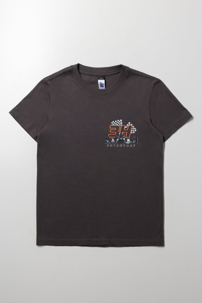 Sport Car Short Sleeve T-Shirt Dark Grey