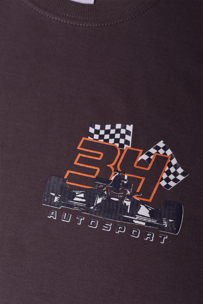 Sport Car Short Sleeve T-Shirt Dark Grey
