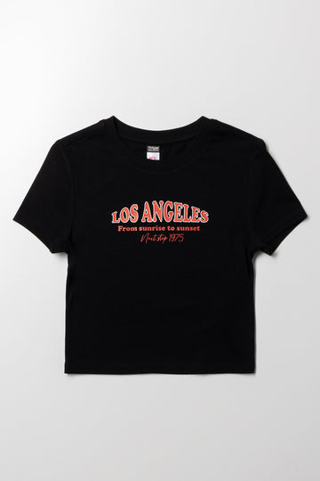 Fitted Graphic T-Shirt Black