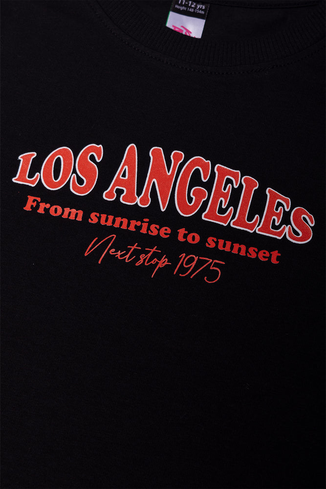 Fitted Graphic T-Shirt Black