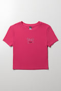 Rib Baby T-Shirt Pink