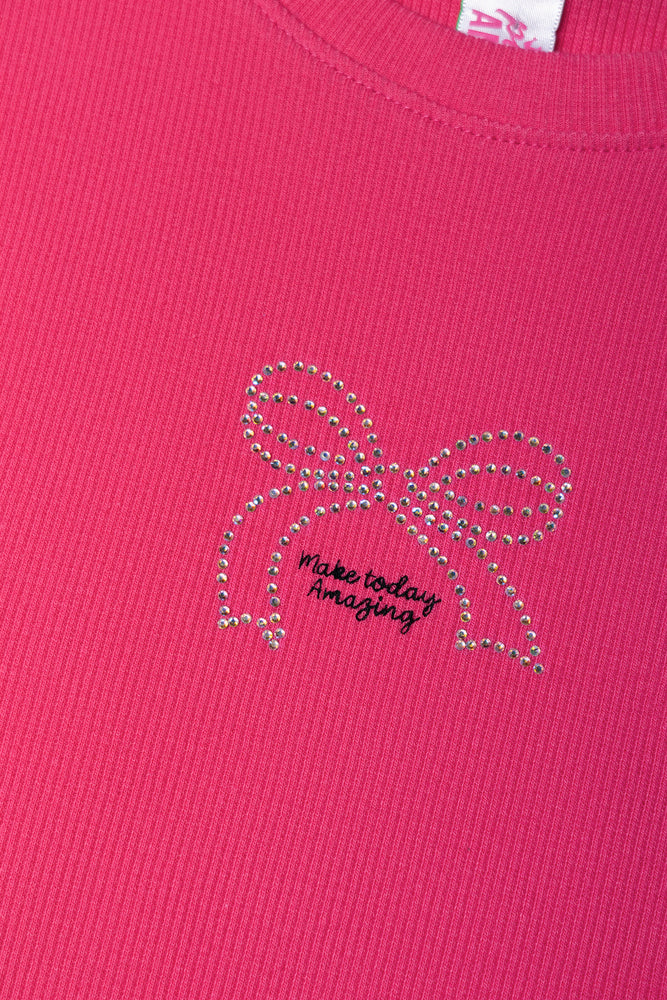 Rib Baby T-Shirt Pink