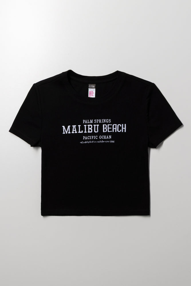 Rib Baby T-Shirt Black