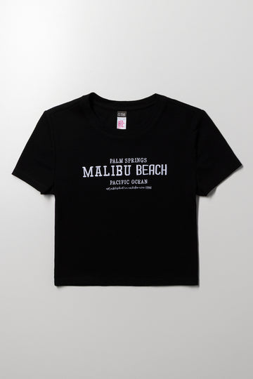 Rib Baby T-Shirt Black