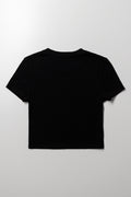Rib Baby T-Shirt Black (2)