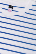 Stripe Rib Baby Tee Blue And White (1)