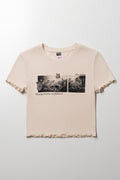 Rib Short Sleeve T-Shirt Natural