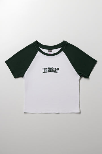 Rib Baby Tee Black And White