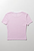 Baby Tee Pink And White (2)