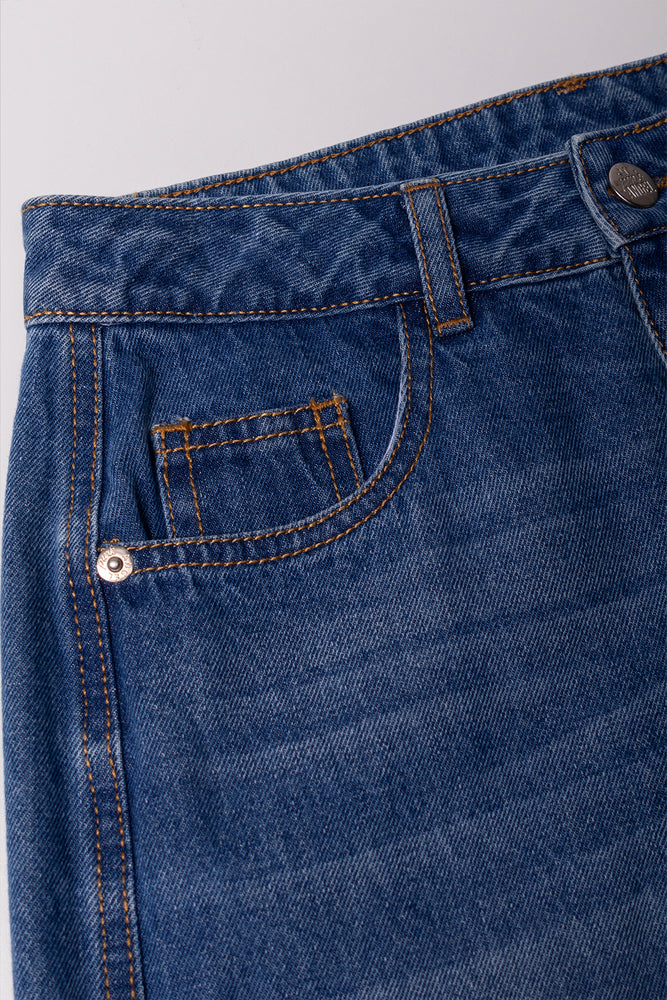Barrel Denim Jeans Blue