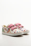 Daisy Print Sneakers Cream