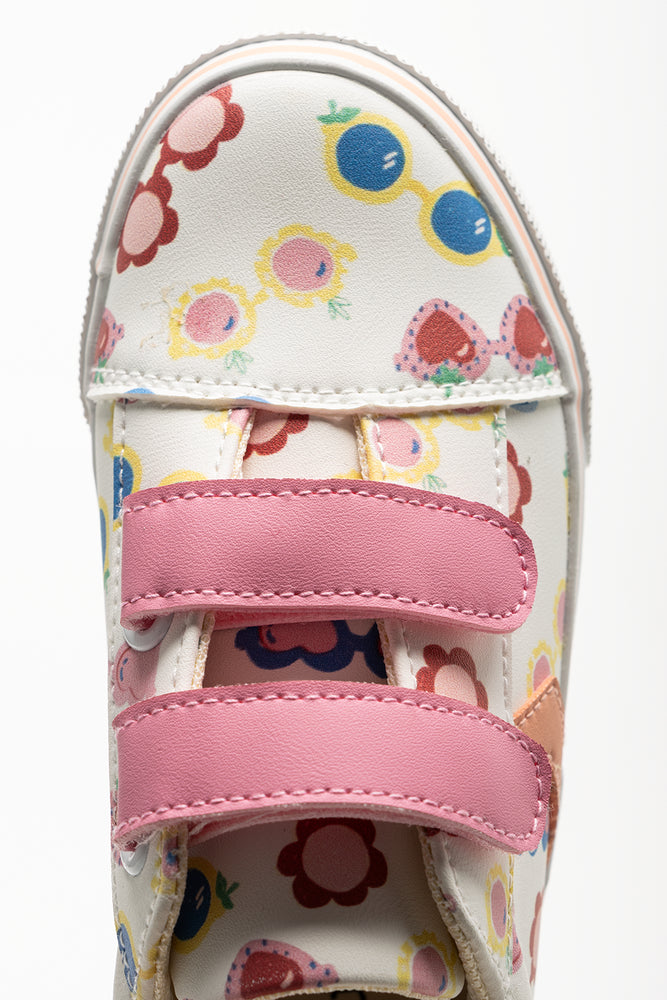 Daisy Print Sneakers Cream (4)