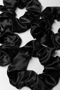 4 Pack Silky Scrunchies Black (1)