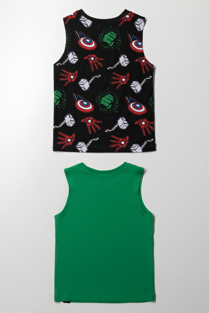Avengers 2 Pack Vests Green And Black (2)