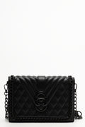 Padded Chain Detail Bag Black