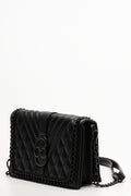 Padded Chain Detail Bag Black (1)