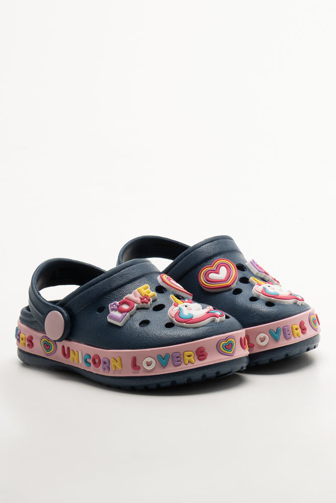 Unicorn Clogs Navy