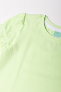 Frill Sleeve T-Shirt Green (2)