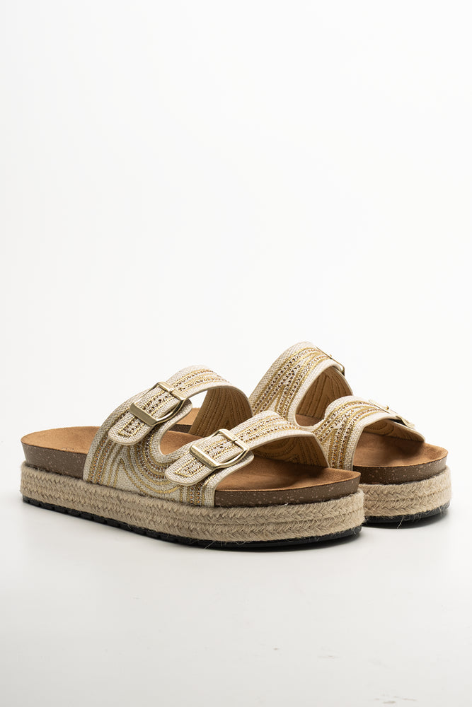 Double Band Sandals Natural