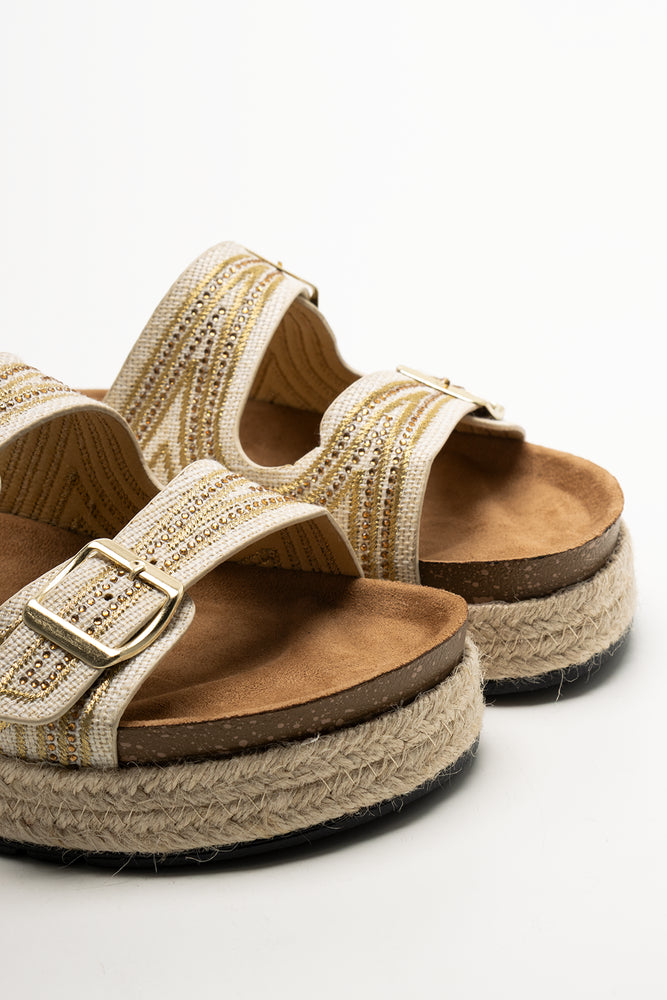 Double Band Sandals Natural (2)