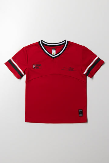Sporty Pullover Top Red
