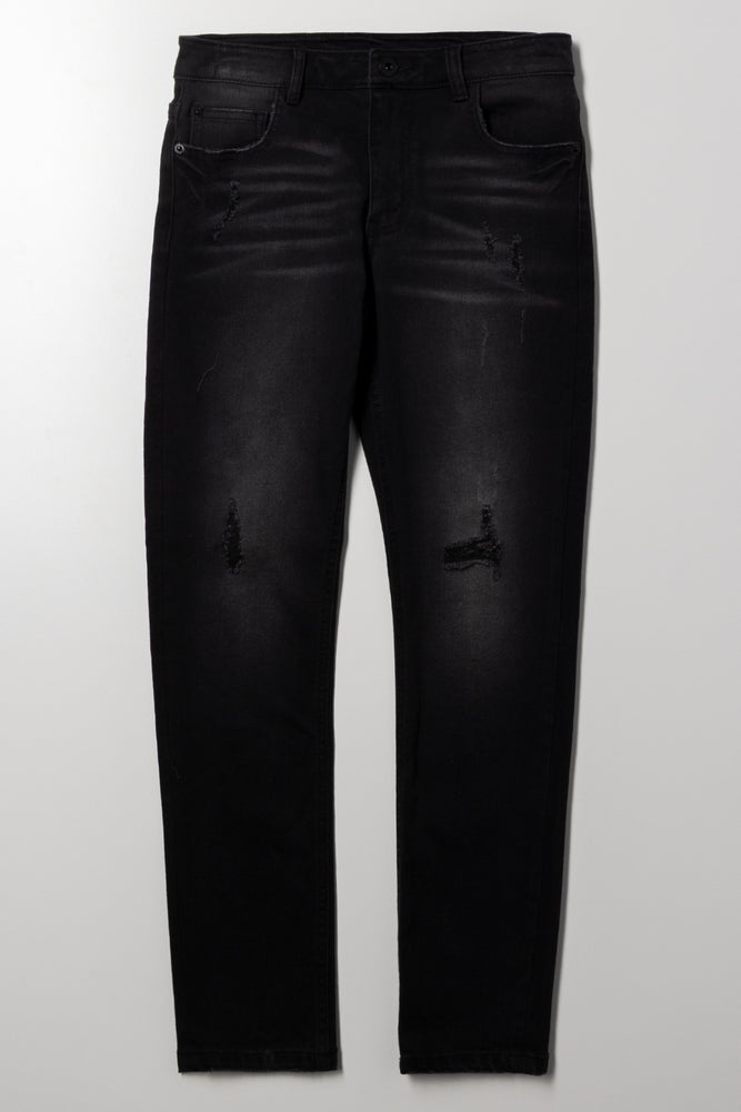 Ripped Denim Jeans Black