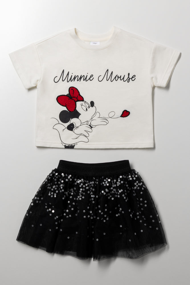 Minnie Mouse Tutu Skirt & Tee Set